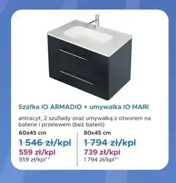 Blu Szafka IO Armadio z umywalką IO Mari 60x45 cm oferta