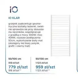 Blu Grzejnik łazienkowy IO KLAR 50/100 cm oferta