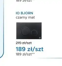 Blu Przycisk spłukujący IO BJORN czarny mat oferta