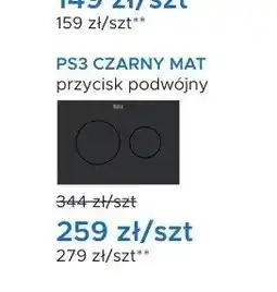Blu Przycisk spłukujący Roca PS3 czarny mat oferta