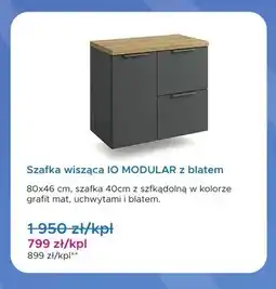 Blu Szafka wisząca IO MODULAR z blatem grafit mat oferta