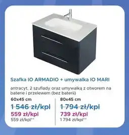 Blu Szafka IO ARMADIO + umywalka IO MARI 60x45 cm oferta