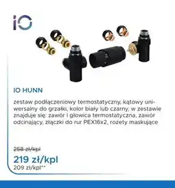 Blu Zestaw podłączeniowy termostatyczny IO Hunn oferta
