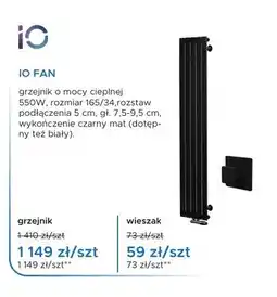 Blu Grzejnik łazienkowy IO Fan oferta