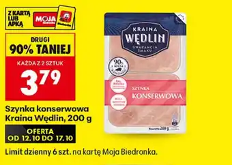 Biedronka Szynka konserwowana Kraina Wędlin oferta