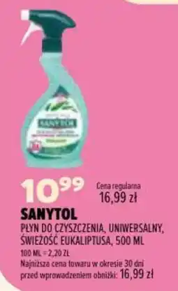 Drogerie Natura Sanytol Płyn do czyszczenia, uniwersalny, świeżość eukaliptusa oferta