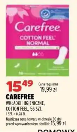 Drogerie Natura Carefree Wkładki Higieniczne, Cotton Feel oferta
