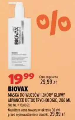 Drogerie Natura BioVax Maska do Włosów i Skóry Głowy Advanced Detox Trychologic oferta
