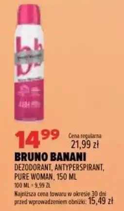 Drogerie Natura Bruno Banani Dezodorant Antyperspirant Pure Woman oferta
