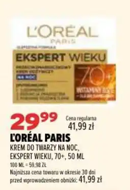 Drogerie Natura L'Oréal Paris Krem do twarzy na noc, Ekspert wieku, 70+ oferta