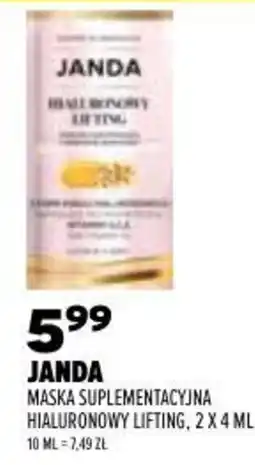 Drogerie Natura Janda Maska Suplementacyjna Hialuronowy Lifting oferta