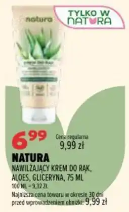 Drogerie Natura Natura Nawilżający krem do rąk, aloe, gliceryna oferta