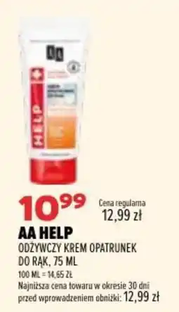 Drogerie Natura AA HELP ODŻYWICZY KREM OPATRUNEK DO RĄK oferta