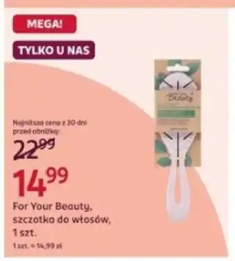 Rossmann FOR YOUR BEAUTY szczotka do włosów 1 szt oferta
