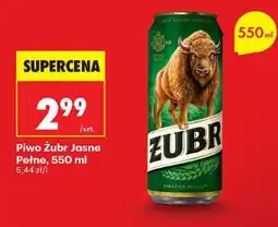 Biedronka Piwo Żubr Jasne Pełne, 550 ml oferta