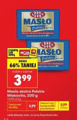 Biedronka Masło Ekstra Polskie Mlekovita , 200 g oferta