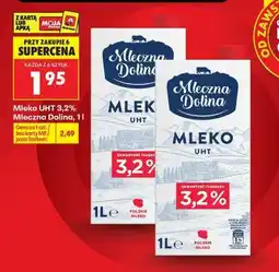 Biedronka Mleko UHT 3,2% Mleczna Dolina, 1l oferta
