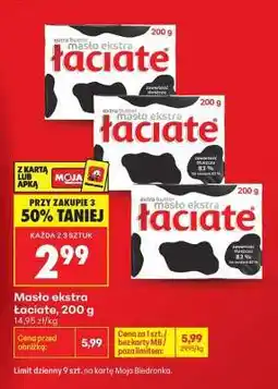 Biedronka Masło ekstra Łaciate 200 g oferta