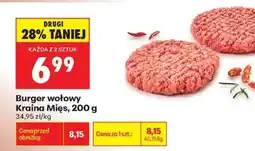 Biedronka Burger wołowy Kraina Mięs 200 g oferta