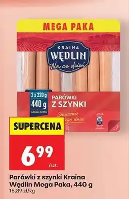 Biedronka Parówki z szynki Kraina Wędlin Mega Paka, 440 g oferta