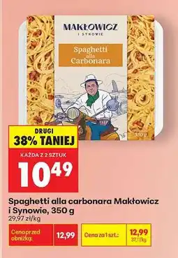Biedronka Spaghetti alla carbonara Makłowicz i Synowie, 350 g oferta