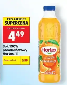 Biedronka Sok 100% pomarańczowy Hortex, 1l oferta