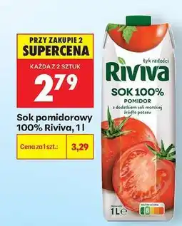Biedronka Sok pomidorowy 100% Riviva, 1l oferta