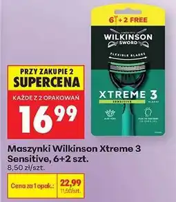 Biedronka Maszynki Wilkinson Xtreme 3 Sensitive, 6+2 szt oferta