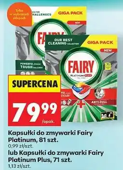 Biedronka Kapsułki do zmywarki Fairy Platinum, 81 szt oferta
