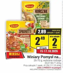 Delikatesy Sezam Winiary Pomysł na Spaghetti po bolońsku oferta