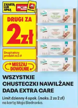Biedronka Chusteczki nawilżane Dada Extra Care oferta