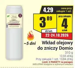 Delikatesy Sezam Wkład olejowy do zniczy Domio oferta