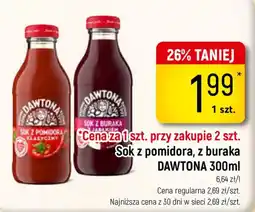 Delikatesy Piotruś Pan Sok z pomidora, z buraka DAWTONA oferta