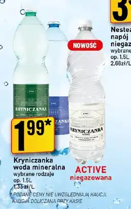 Market Jan Kryniczanka woda mineralna oferta