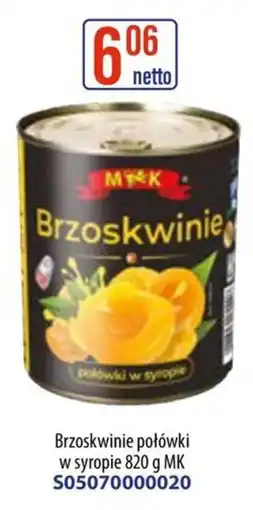 AT Brzoskwinie połówki w syropie MK oferta