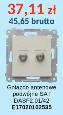 AT Gniazdo antenowe podwójne SAT DASF2.01/42 oferta