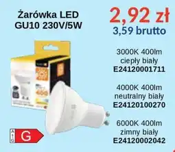 AT Żarówka LED GU10 230V/5W oferta