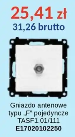 AT Gniazdo antenowe typu „F” pojedyncze oferta