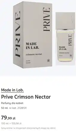 Rossmann Made in Lab. Prive Crimson Nectar perfumy dla kobiet oferta
