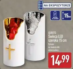 ALDI SUBITO Świeca LED szeroka 15 cm oferta