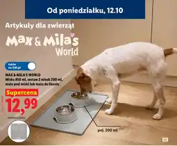 Lidl Miska 850 ml, zestaw 2 misek 200 ml, mata pod miski lub mata do lizania oferta