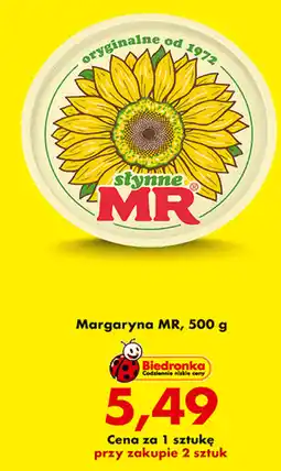 Biedronka Margarine Słynne MR oferta