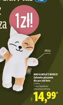 Lidl Max & mila's world zabawka pluszowa dla psa lub kota oferta