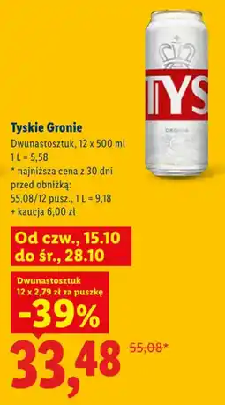 Lidl Tyskie Gronie oferta
