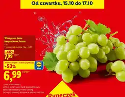 Lidl Winogrona jasne bezpestkowe, luzem oferta