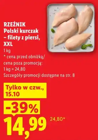 Lidl Rzeźnik Polski kurczak – filety z piersi, XXL oferta