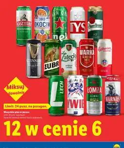 Lidl Piwo w puszcze oferta