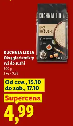 Lidl Kuchnia Lidl Okrągloziarnisty ryż do sushi oferta