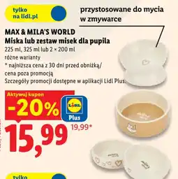 Lidl Miska lub zestaw misek dla pupila oferta