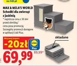 Lidl Schodki dla zwierząt z jaskinią MAX & MILA'S WORLD oferta